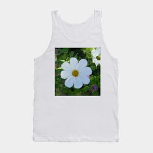 Innocence - White Summer Flower - Watercolor Floral Tank Top